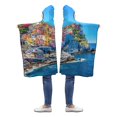 thumbnail image 2 of HATIART Coloré Architecture Italienne à Capuche Jeter Couverture 40x50 Pouces Enfant en Bas Âge Bébé Garçons Filles Couvertures Portables, 2 of 2