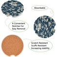 thumbnail image 2 of Coolnut Flower on Blue Background Car Coasters Pack of 2,Absorbent Car Coasters,Drink Cup Holder Coasters with A Finger Notch for Easy Removal Home Decor, 2 of 6