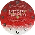 thumbnail image 5 of GZHJMY Merry Christmas Wall Clock, Silent Non Ticking Battery Operated Creative Decorative Round PVC Clock for Kitchen, Living Room, Bathroom, Home School Office Decor, 10 Inch, 5 of 7