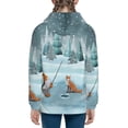 thumbnail image 6 of Kdxio Gnome And Red Fox Fishing Pattern Kids Boys Girls Zip Up Hoodie 3D Printed Hooded Sweatshirt Hoody Coat with Pocket 7-12 Y-Medium, 6 of 6