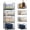 Black, variant on Stackable Closet Organizers and Storage Bins 4 Pack, Sturdy Metal Clothes Storage Container for Clothes Pants Sweaters, Black Folded Drawer Shelf Organizer for Closet Wardrobe