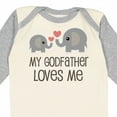 thumbnail image 4 of Inktastic My Godfather Loves Me Godson Boys or Girls Long Sleeve Baby Bodysuit, 4 of 5
