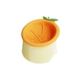 thumbnail image 2 of Silicone Raised Dog Bowl Elevated Feeder - Adjustable Angle Spine Friendly Pet Food Water Dish, Non-Slip Base, Orange Fruit Design, Easy Clean, 16x12.5 cm, 2 of 6