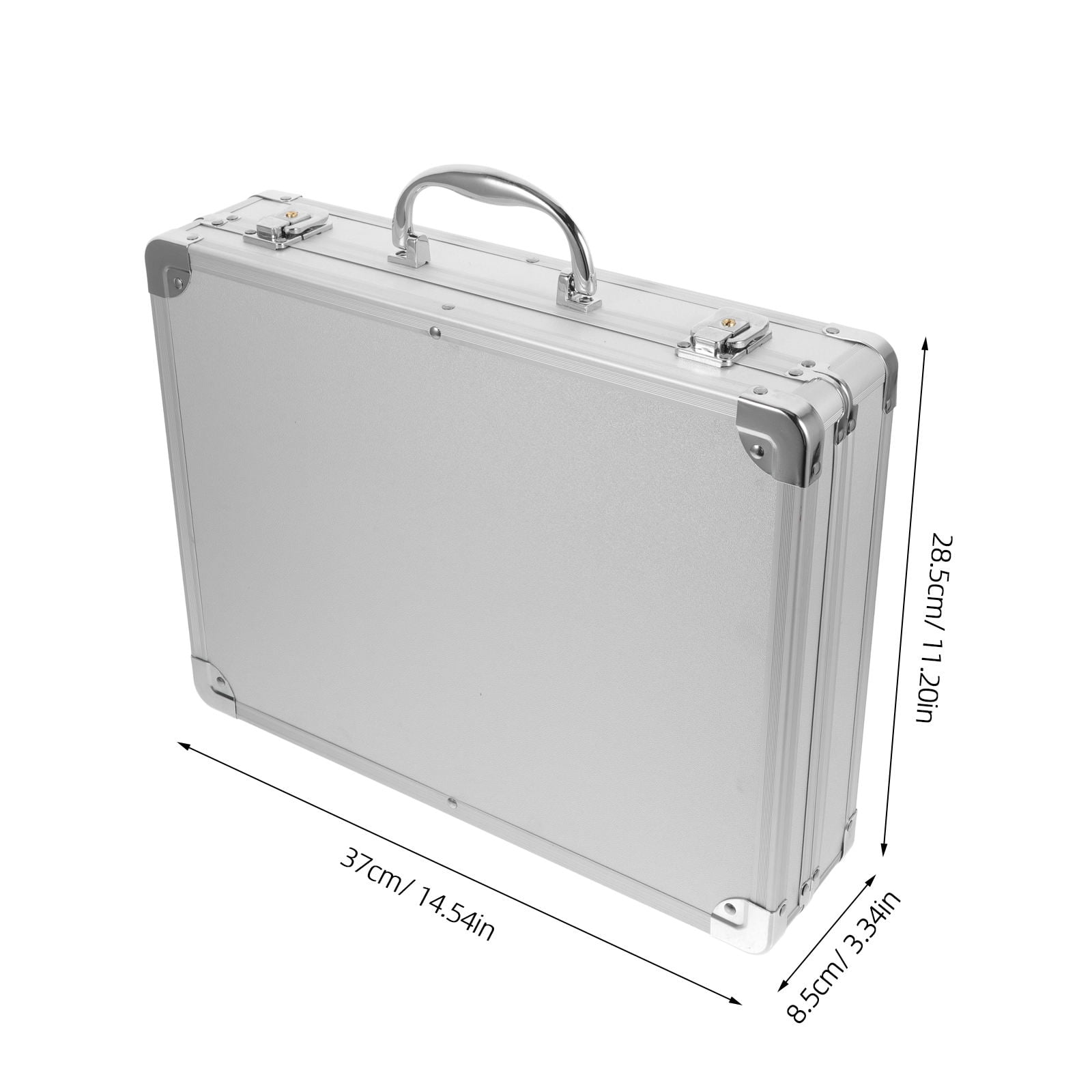 FRCOLOR Document Box Aluminum Alloy Case Brief Case Metal Briefcase Aluminum Alloy Briefcase Hard Briefcase Tool Case Metal Case Carrying Case