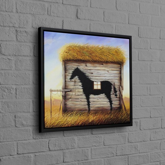 Impression sur Toile Personnalisée pour Amoureux des Chevaux Thème Ferme Idéale pour Cadeau et Décoration de Ferme