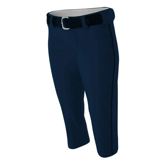 A4 NW6188 Womens Softball Pant with Piping - Navy - S