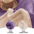 thumbnail image 4 of Sherpa Throw Blanket for Couch Sofa - Fuzzy Soft Cozy Blanket for Bed, Fleece Thick Warm Blanket for Winter, Purple Fall Winter Queen Blanket, 80x90 Inches, 4 of 7