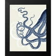 thumbnail image 2 of Fab Funky 15x18 Black Modern Framed Museum Art Print Titled - Octopus Print Blue on Cream a, 2 of 5