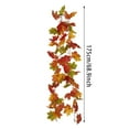 thumbnail image 3 of BOPORO Maple Leaves Fall Garland 6ft/Strand Artificial Fall Garland Colorful Autumn Decoration for Home Wedding Party Thanksgiving Christmas Decorations Orange_001, 3 of 6
