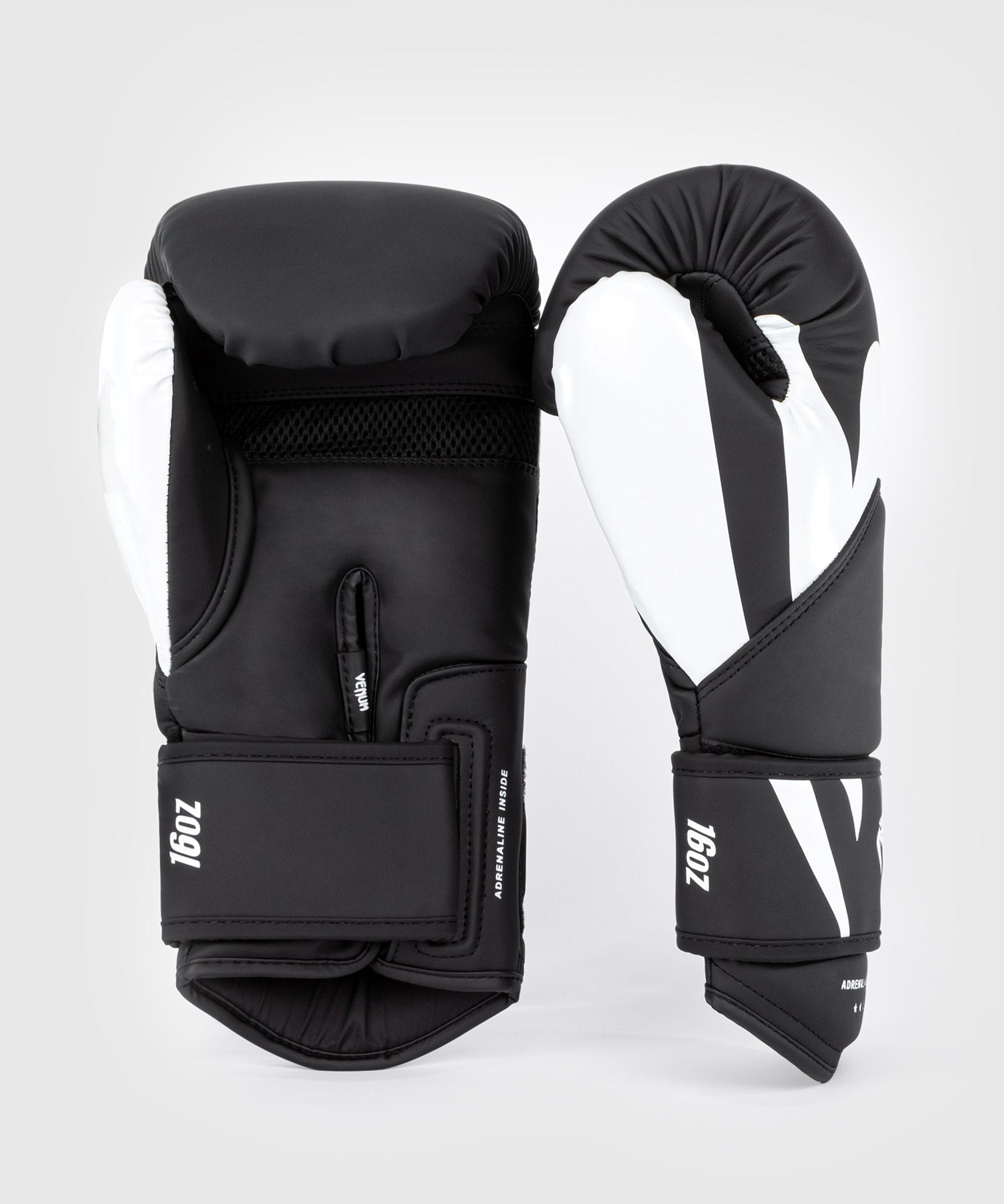 Venum Challenger 4.0 Boxing Gloves - Black/White - 16-Ounce