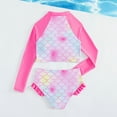 thumbnail image 4 of Hotiary Girls Suspender One Piece Swimsuit Kids Quick Dry Mermaid Fish Scales Print Swimwear Bathing Suit for 8 Years-12 Years, 4 of 8