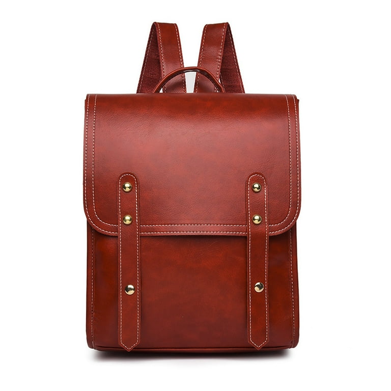Leather best sale school bags