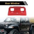 thumbnail image 3 of Unique Bargains 1 Pc Rear Window Switch Panel Trim Cover for Jeep Wrangler JL JLU 18-24 Rear Window Switch Control Panel Cover Trim Decoration ABS Red, 3 of 6