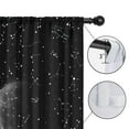 thumbnail image 4 of Blackout Kids Curtains,Black Moon Constellation Pattern Childrens Insulated Curtains Set Of 2,Bedroom Essentials,Toddler Room Decor 42x63in(106x160cm), 4 of 5