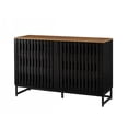 thumbnail image 6 of furlinkhm 6 Drawer Double Dresser with Slatted Grille Striped Drawer, Modern Style Dresser, High-Quality MDF and Metal Leg, 6 of 12
