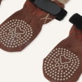 thumbnail image 5 of Unique Bargains 4Pcs Non-Slip Dog Socks with Adjustable Tapes Brown M, 5 of 7