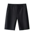 thumbnail image 2 of YOUYEDIAN Kids Boy's School Uniforms Shorts with Pockets- Casual Pull On Comfort Waist School Uniforms Black 8-9 Years, 2 of 4