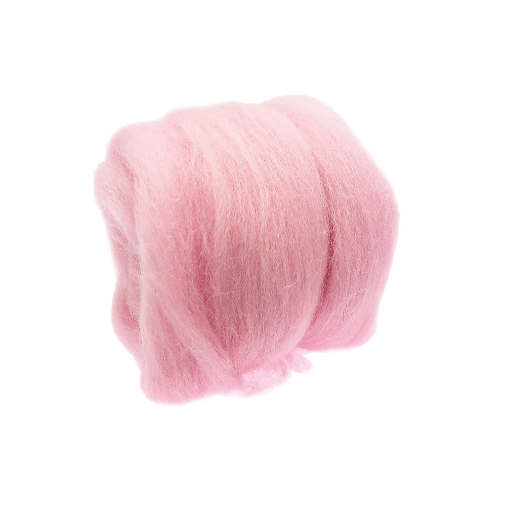 50g wet felting needle felting tops Cerise Pink Merino Wool Fibre roving 