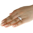 thumbnail image 3 of Men Women Platinum Plated Sterling Silver 0.8ct Baguette CZ Channel Wedding Anniversary Ring ( Size 5 to 9 ), 3 of 4