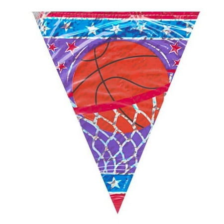 Basketball Prismatic Pennant Banner (12ft)