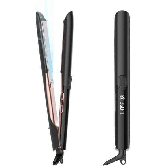 Hair straightenerProfessional Salon Straighteners Curling Straight Dual Purpose Clipboard Home Curling Machine Negative Ion High Temperature Hair Straightener Vibration Straightening Clip