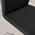 thumbnail image 6 of Willow Faux Leather Chrome Z Dining Chairs, Black (Set of 2), 6 of 6