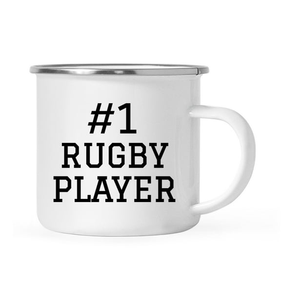 Koyal Wholesale Campfire Coffee Mug Thank You Gift, #1 Rugby Player, Set of 1