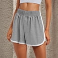 thumbnail image 2 of Shorts for Women Cotton Yoga Short Pants Summer Elastic Waist Athletic Cycling Hiking Sports Shorts, 2XL, 2 of 7