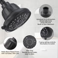 thumbnail image 4 of Filtered Shower Head 7 Spray Modes & 5.5" Rainfall Shower Head with 2 Filter Cartridges Black, 4 of 8