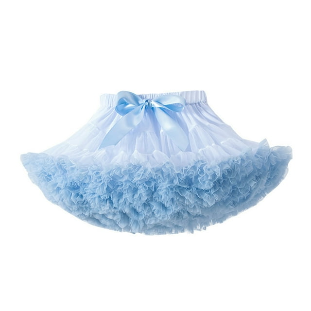 LEEy-world Robe de Princesse Sans Manches à Nœud Papillon en Tulle pour Filles, Bleu