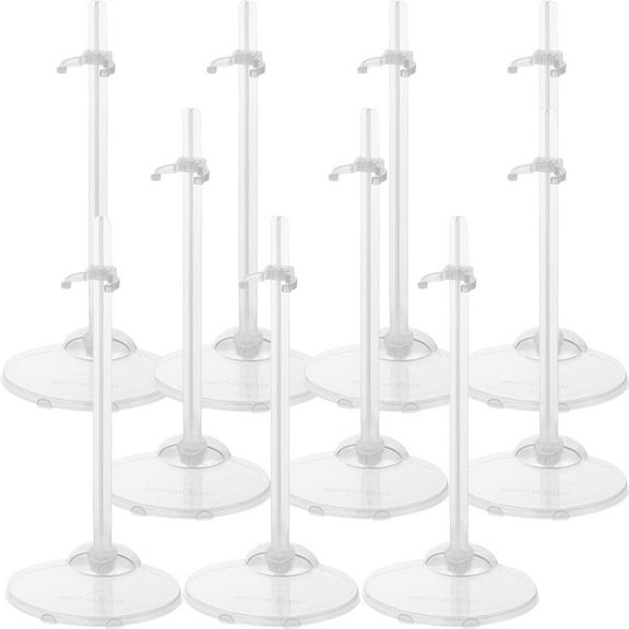 Supvox 10Pcs Puppet Stand Holder Transparent Plastic Display for Creative Arrangements