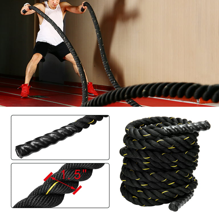 Battle Rope 1.5 Inch Heavy Workout Exercise Rope 50 Feet High