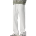 thumbnail image 2 of Styesk Men's Pants Man Solid Color Weila Draw Rope Sweatpants Straight Tube Leisure Trousers, 2 of 4