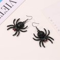 thumbnail image 3 of Gothic Halloween Crystal Spider Drop Dangle Earrings Hip Hop Party Jewelry Gift, 3 of 6