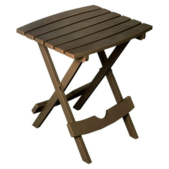 DyGTyX Quik Fold Patio Side Table, Resin, Earth Brown