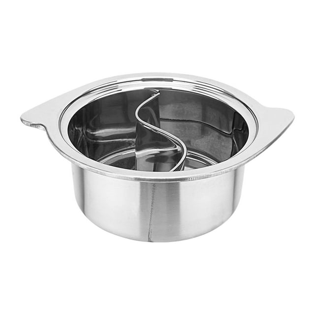 Olla caliente con divisor, olla de gas portátil, olla china para viajes 16cm sin tapa