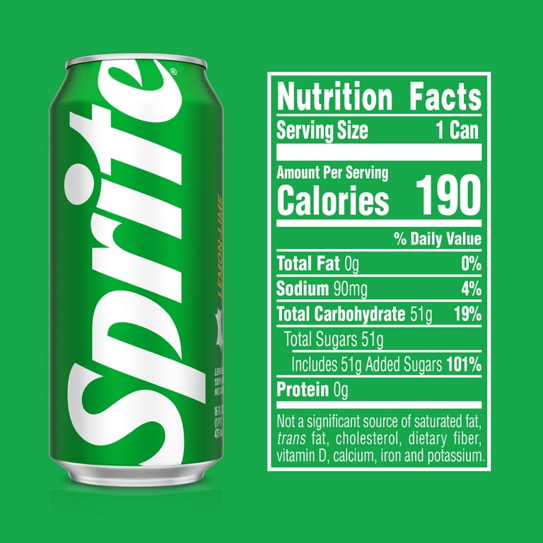 Sprite Lemon Lime Soda Pop, 16 fl oz Can - Walmart.com