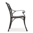 thumbnail image 3 of Noble House Alfresco Cast Aluminum Patio Dining Arm Chair in Bronze (Set of 2), 3 of 10
