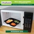 thumbnail image 3 of Recipientes de almacenamiento de alimentos Freshware con 3 compartimentos, 24 oz x 50, 3 of 4