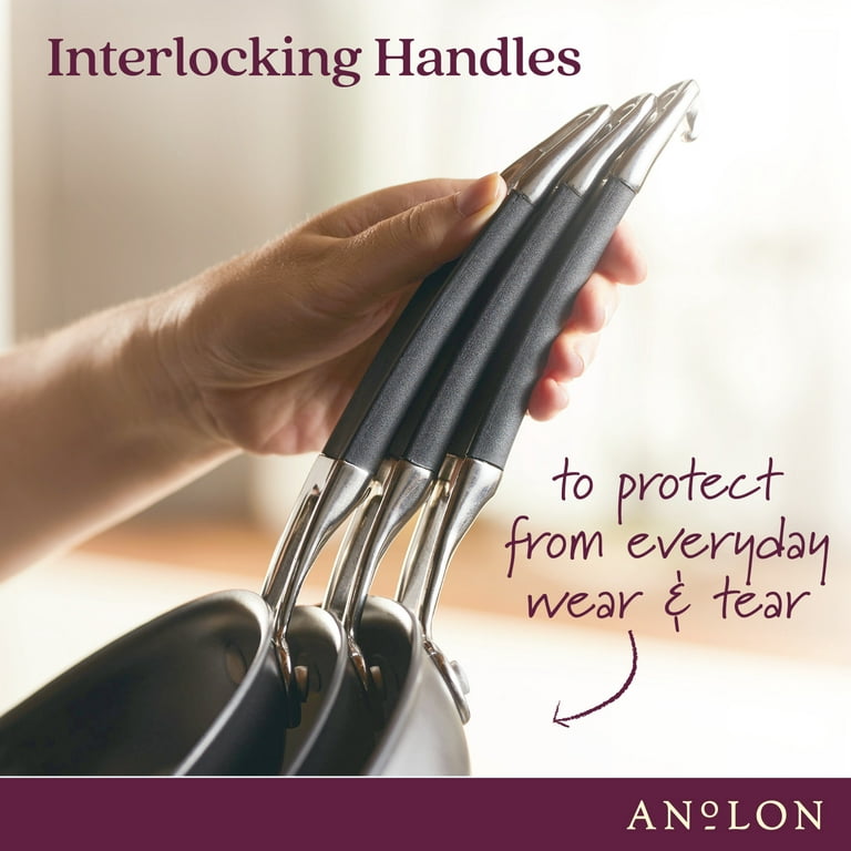  Anolon SmartStack Hard-Anodized Nesting Pots and Pans