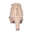 thumbnail image 5 of XYD Women Fashion Round Open Toe Block Low Heel Pumps Ballroom Strappy Sandals Back Zip Dance Party Dress Shoes Size 7 Pink, 5 of 5