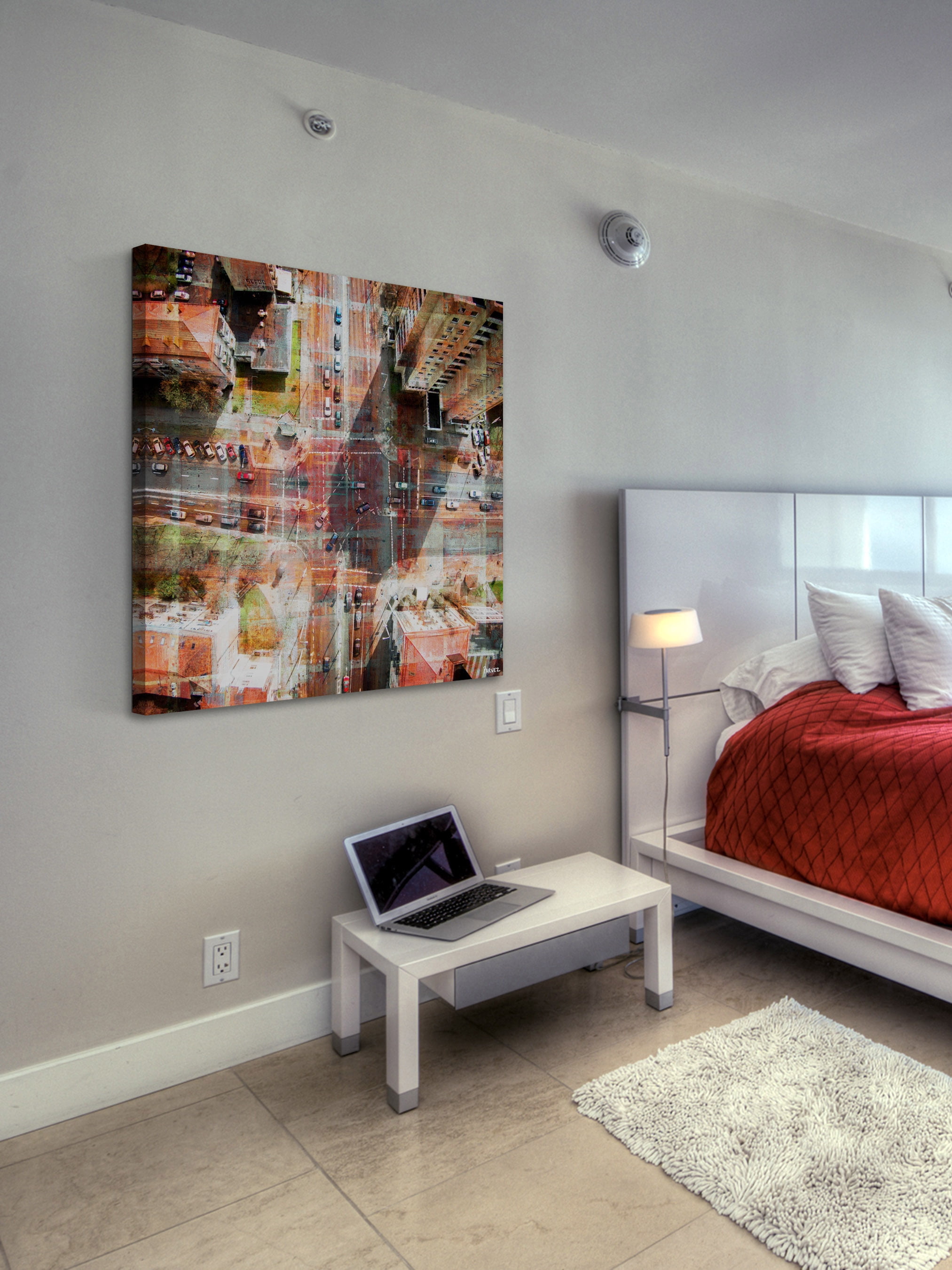 "Busy Intersection" Painting Print on Wrapped Canvas