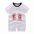 thumbnail image 3 of PIWHJQK Newborn Bodysuit Summer Infants Baby Thin Short Sleeve Front Open Snap Cotton Solid Infant Outfits, 3 of 4