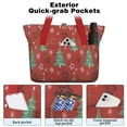 thumbnail image 2 of Tote Bag for Women - Red Christmas Tree Pattern Shoulder Bag - Large Utility Work Duffle Bag with Zipper Handbag for Travel, Work, Sprots, 2 of 5