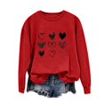 thumbnail image 6 of HaoXianJian Valentines Day Shirts Women Cute Heart Print Shirt Casual Valentines Top for Women Long Sleeve Love Letter Graphic Tees Tops Crewneck Pullover T-Shirts Size XS-XL, 6 of 7