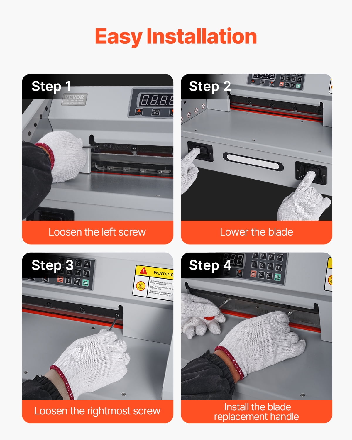 VEVOR Paper Cutter Blade, Heavy Duty Steel Blade Replacement Suitable for Professional Cutter E330D/E330S, Paper Trimmer Machine Spare Blade,585 x 44 x 6 mm