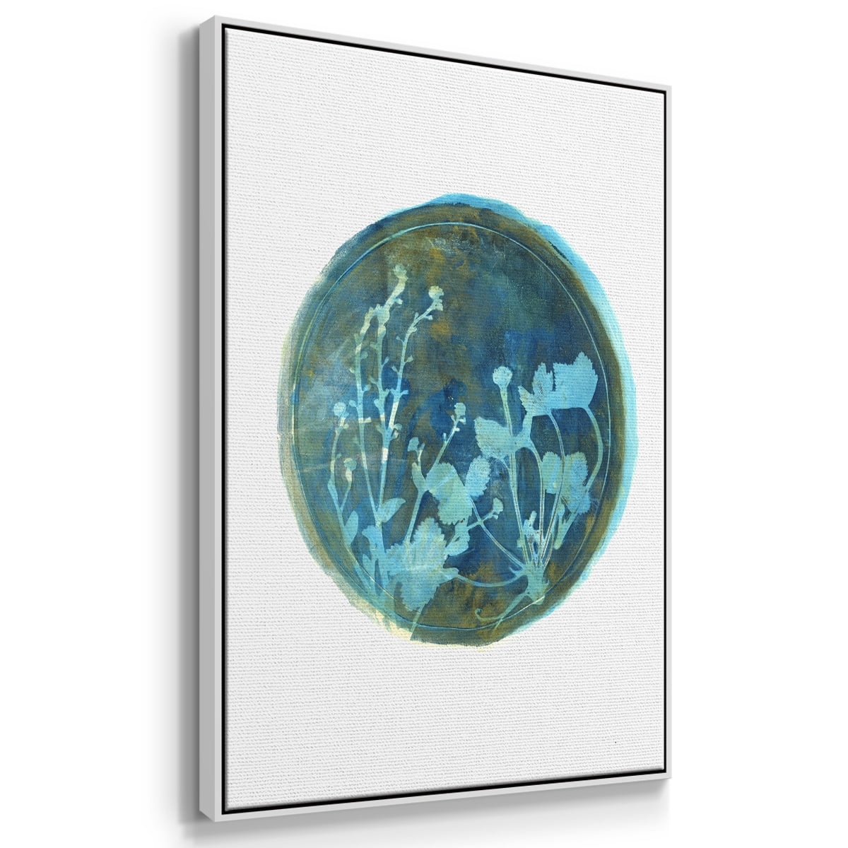 Strawberries and Forg I Framed Premium Gallery Wrapped Canvas - Ready to Hang - 27 x 41 - White Floating Frame