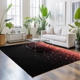 thumbnail image 3 of 4'x6' Area Rugs, Orange Red Sparkles Indoor Outdoor Area Rug for Living Room Bedroom, Black Gradient Glitter Modern Simple Washable Bathroom Rugs Kitchen Floor Carpet Mats Home Decor, 3 of 8