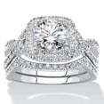thumbnail image 3 of K-KED Romantic 925 Silver Wedding Ring Women Cubic Zircon Delicate Jewelry Sz 6-10-8, 3 of 6