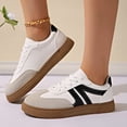 thumbnail image 2 of CHICVOMEY Vintage Sneakers for Women Casual Lace-Up Walking Sneakers Fashion Women Sneakers with Memory Foam Insole Non-Slip Tennis Shoes, 2 of 9